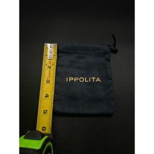 IPPOLITA black jewelry pouch drawstring bag with gold logo